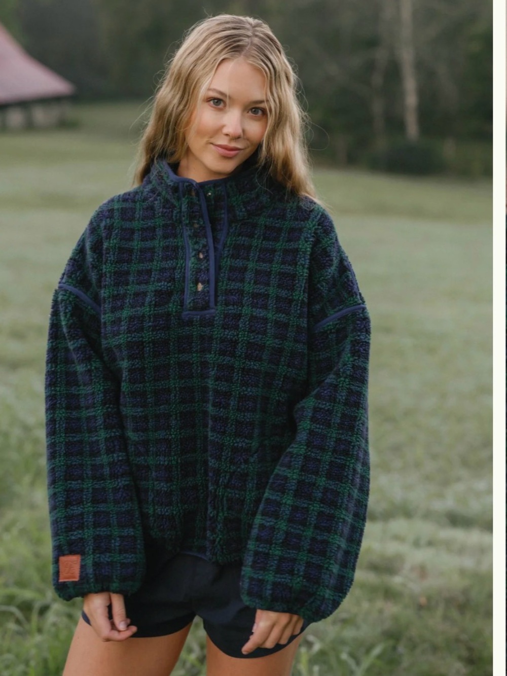 Eleven Eleven Plaid Fleece Pullover